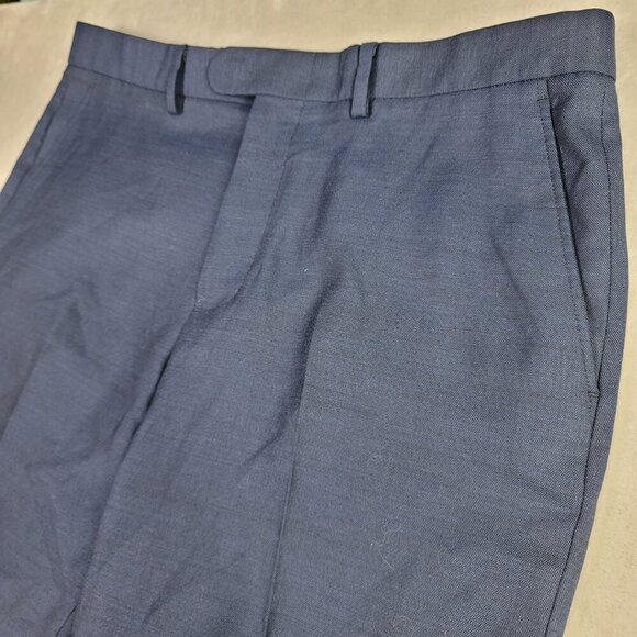 J. Crew Navy Bowery Classic Men's 100% Wool Pant | Size 33x32 - Picture 5 of 10